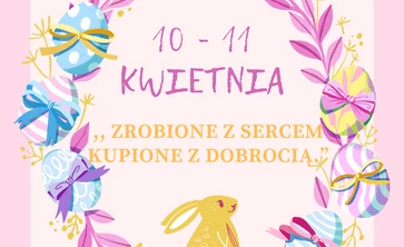 plakat informujący o kiermaszu wielkanocnym